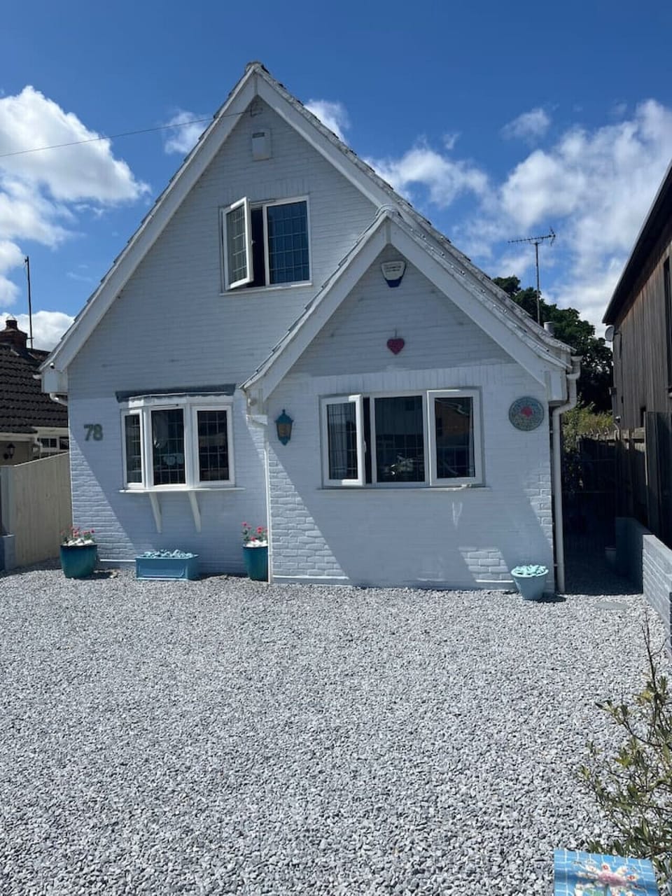 Exterior of the house with ample parking