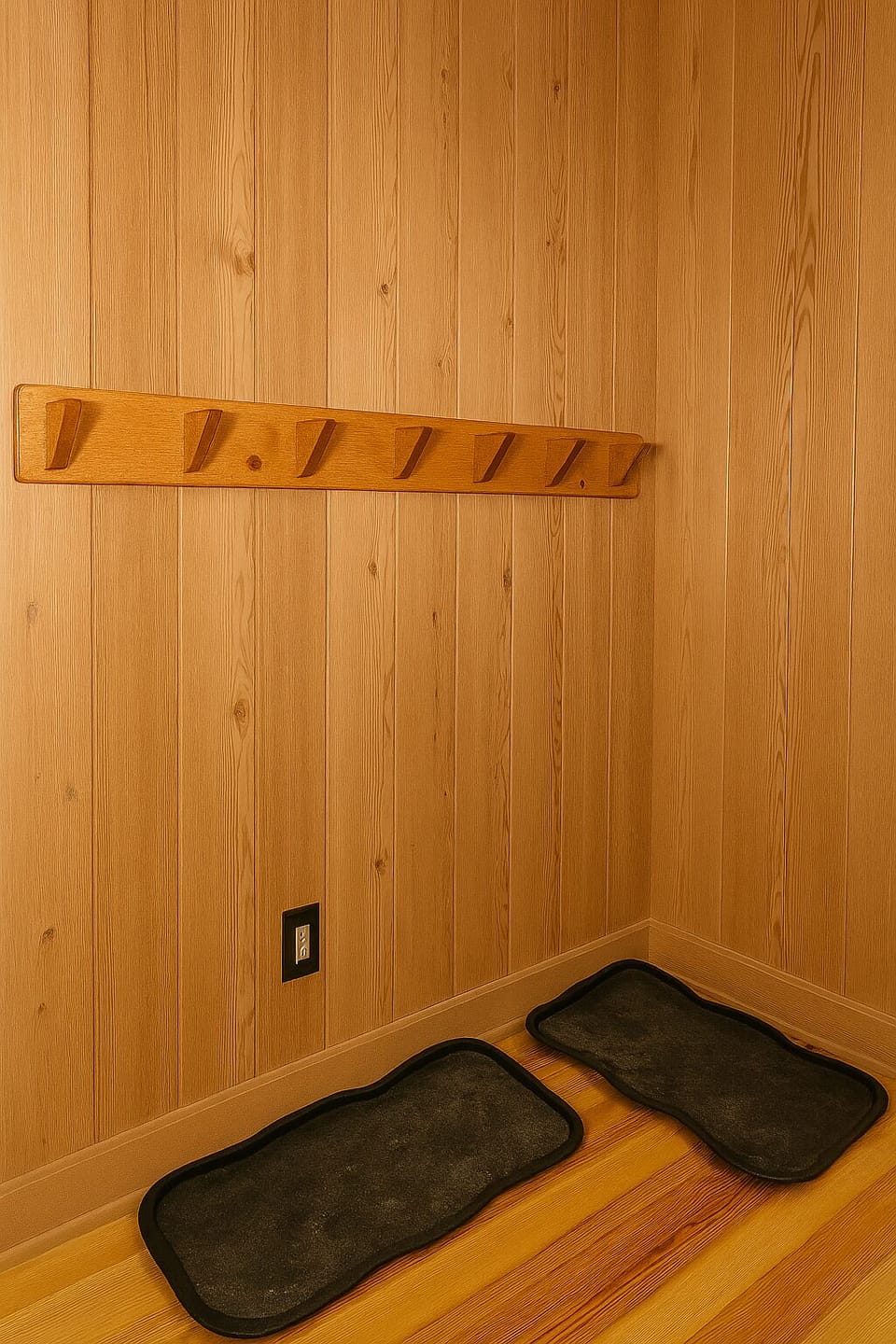 Ski rack and trays for boots