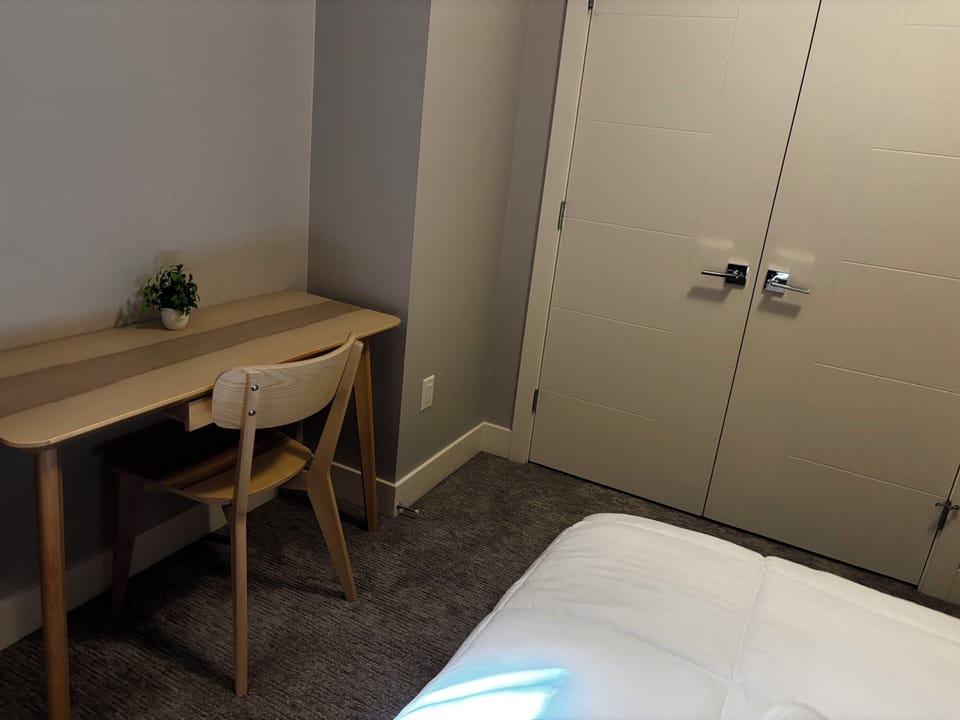 Your private desk in your bedroom in your unit Raccoon.