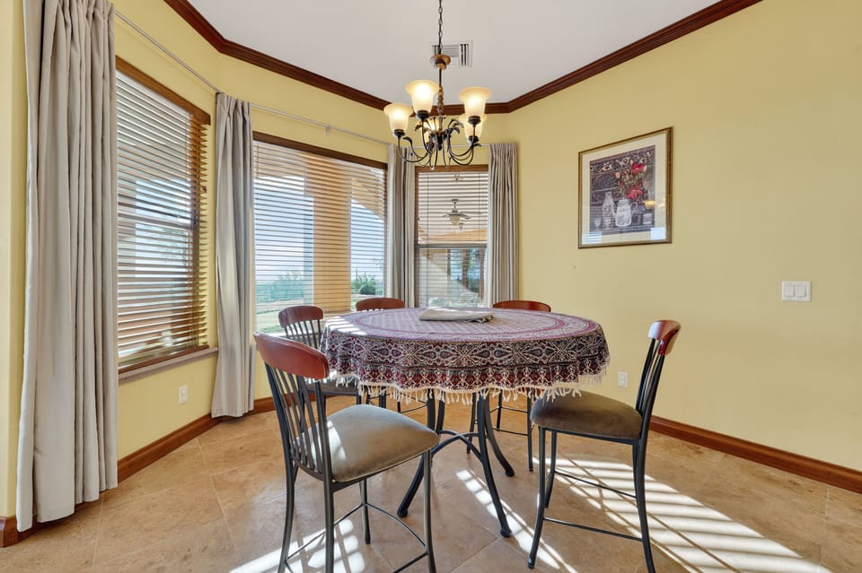 Extra dining table set up for meals