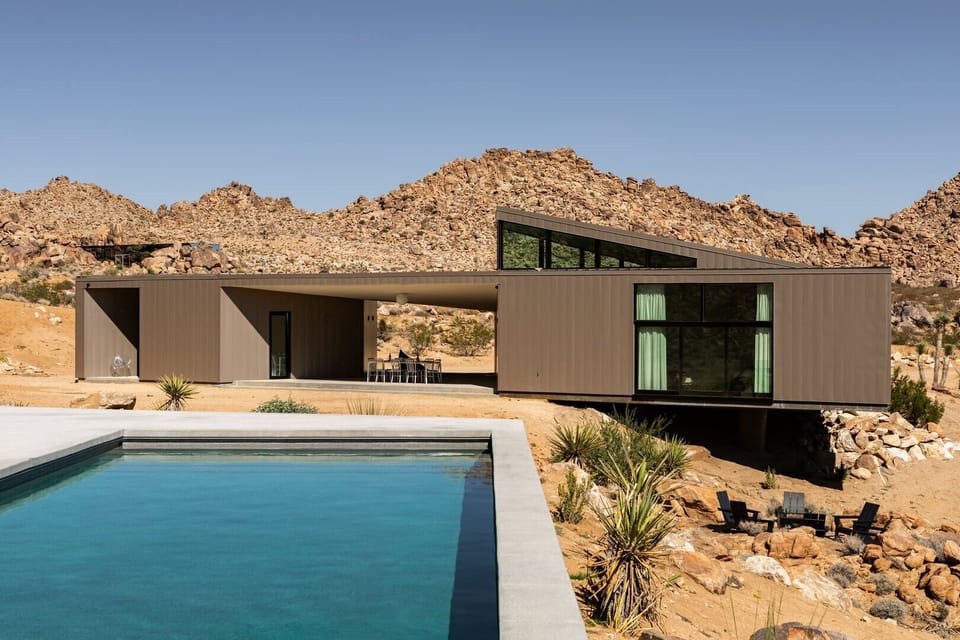 Primary suite overlooking the pool.