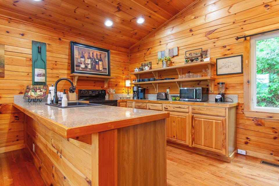 Fully stocked kitchen