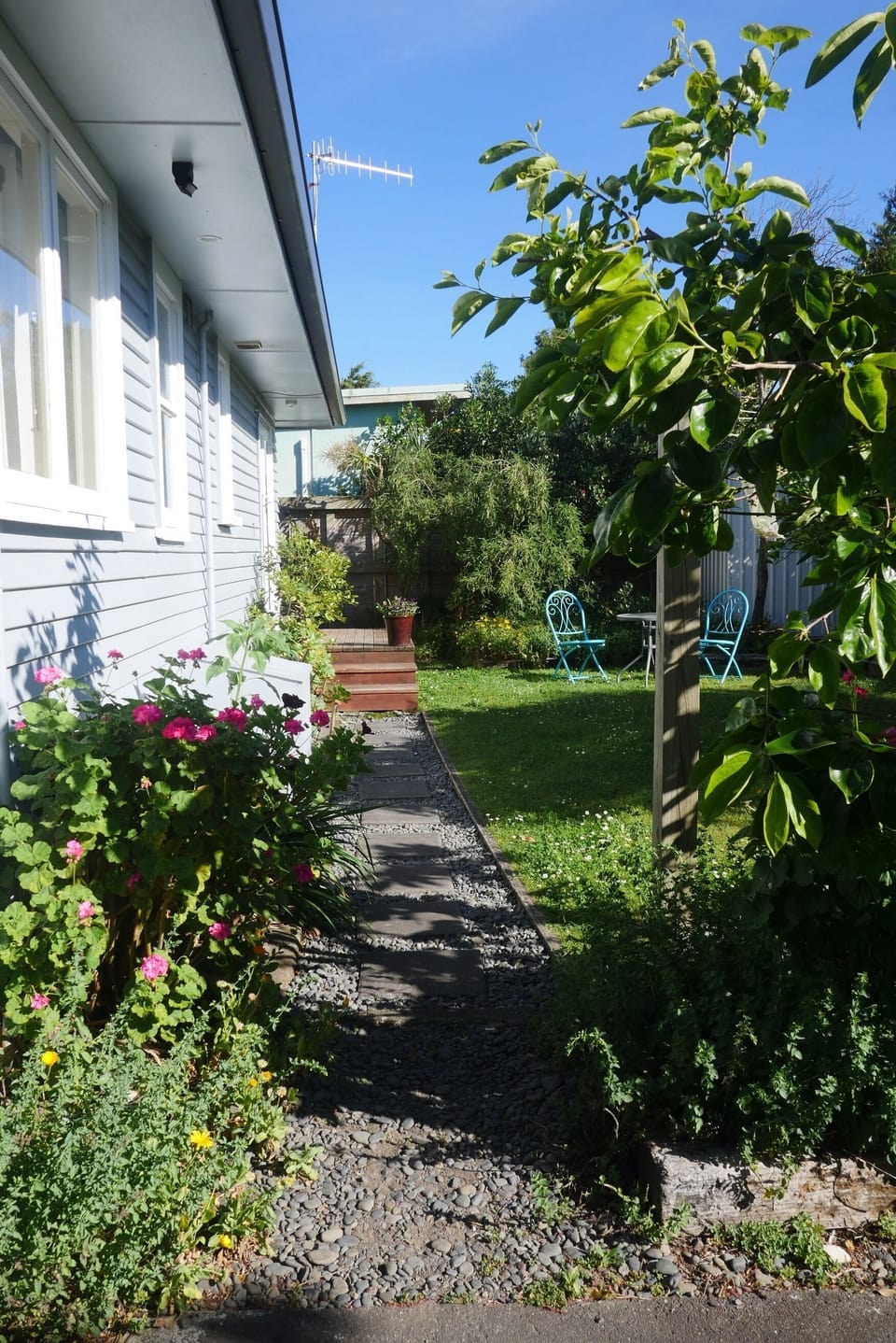 Pathway into guest suite.  