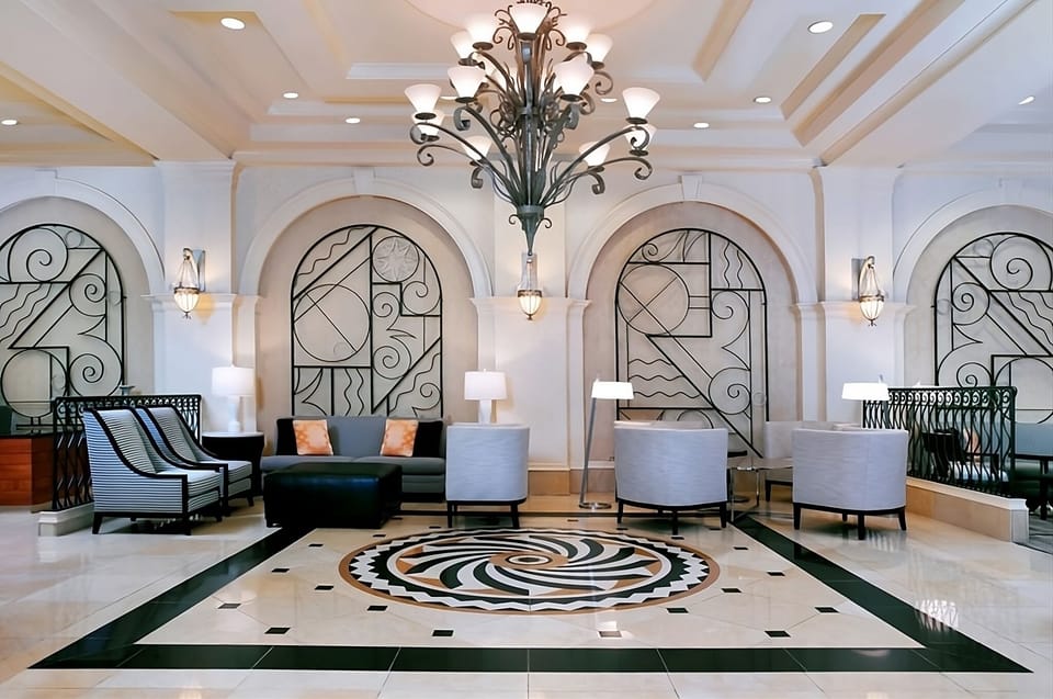 Step into grand elegance under soaring arches and soft lighting.