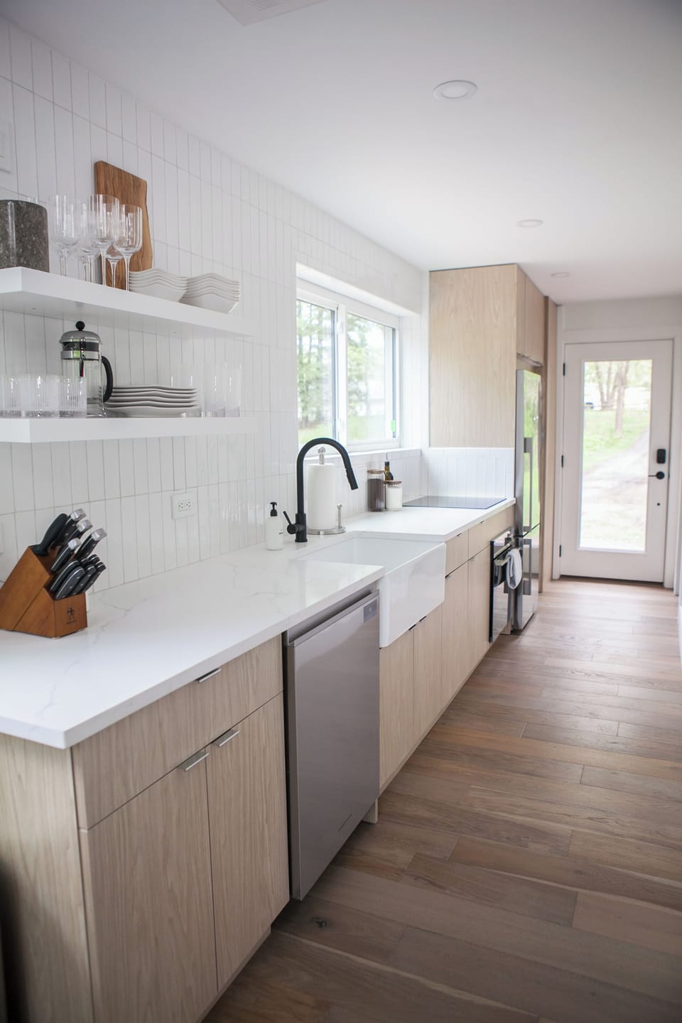 Kitchen area interior. 
