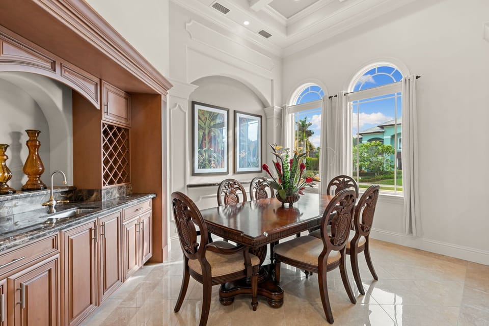 Formal Dining Area with Wet Bar