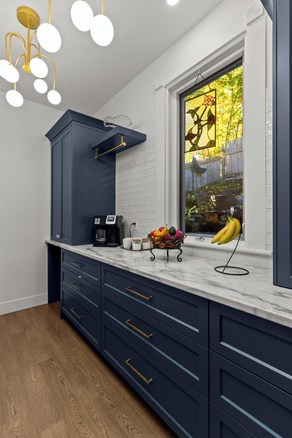 Your morning coffee station and kitchen essentials, ready for a perfect start to your day.