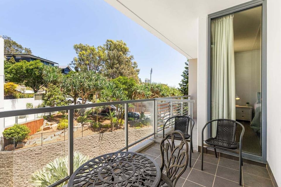 Private balcony with outdoor seating