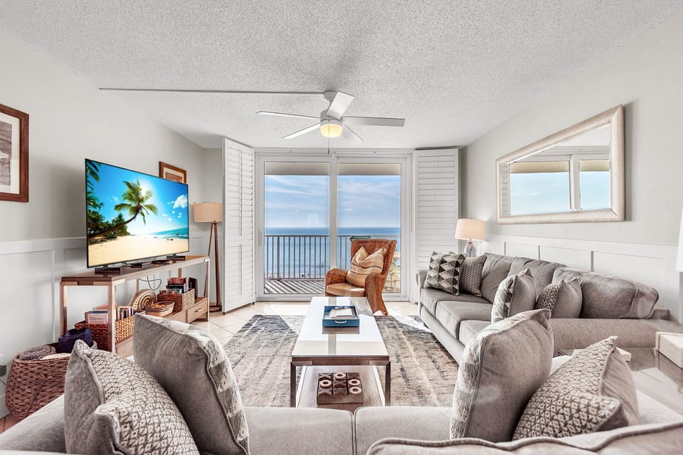 Living Room with Access to your Private Beachfront Balcony