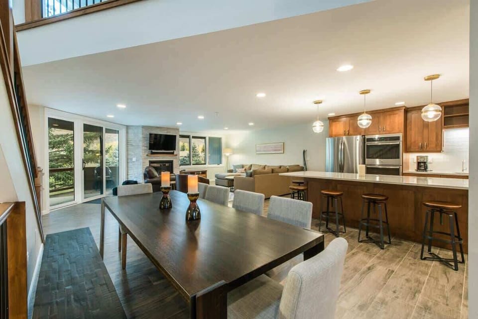 Open living and dining