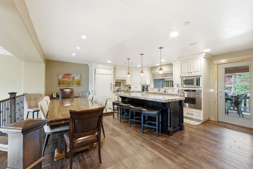 Cook and gather with ease with convenient access to the outdoor grill.