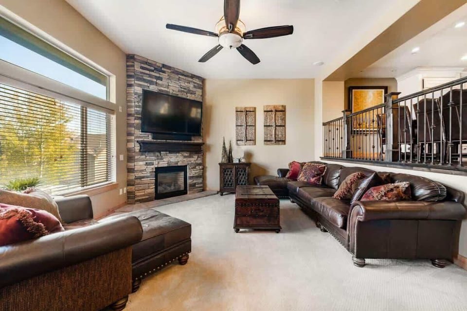 Spacious living area with giant view window