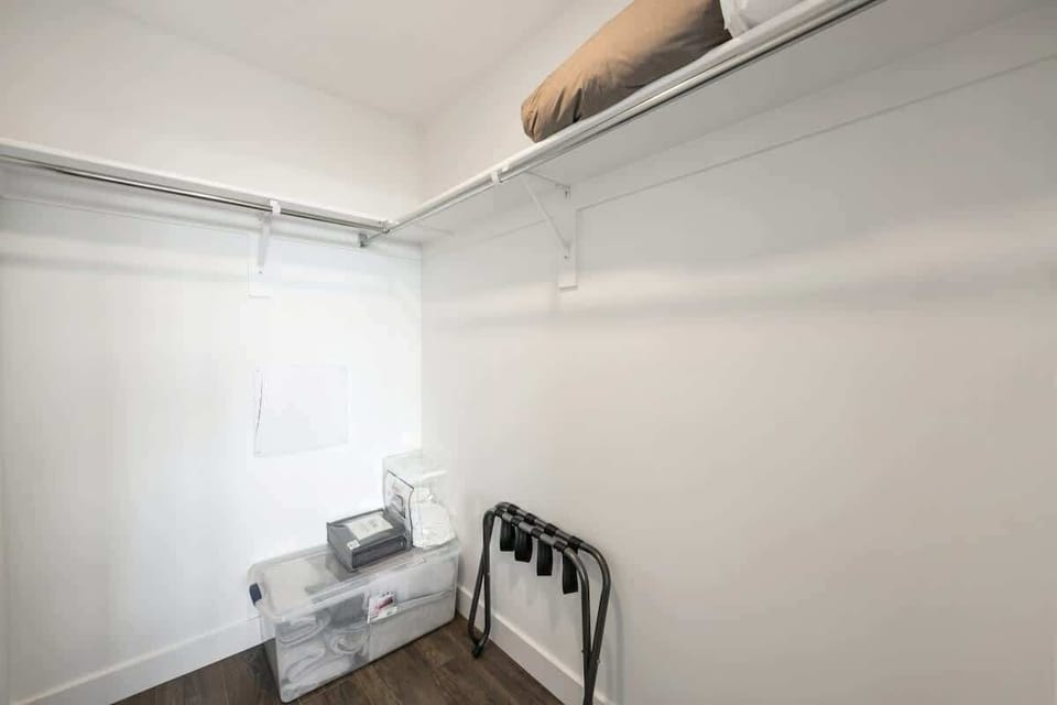 Large closet space for all storage needs