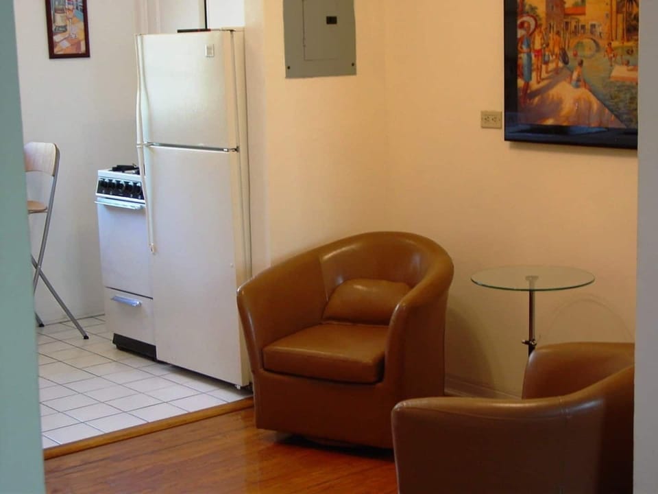 Sitting area with large TV