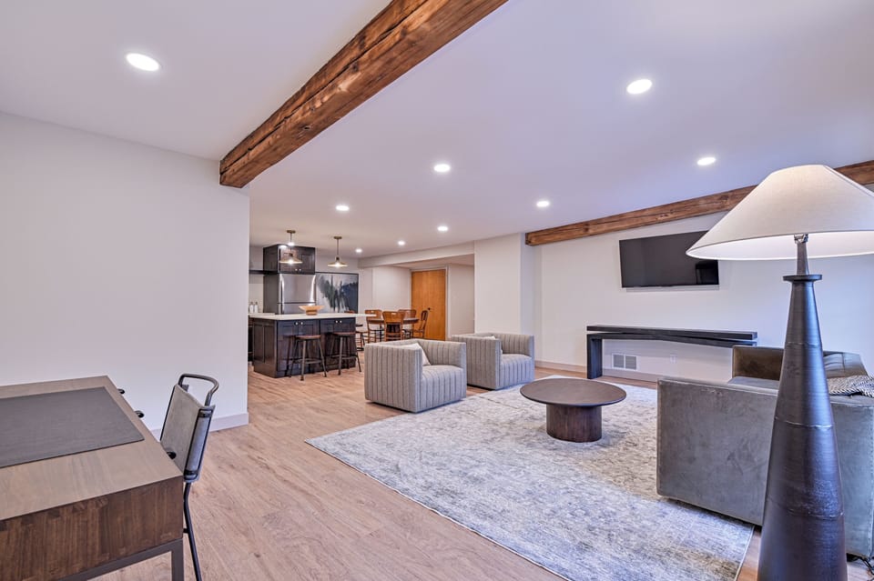 Desk & living room