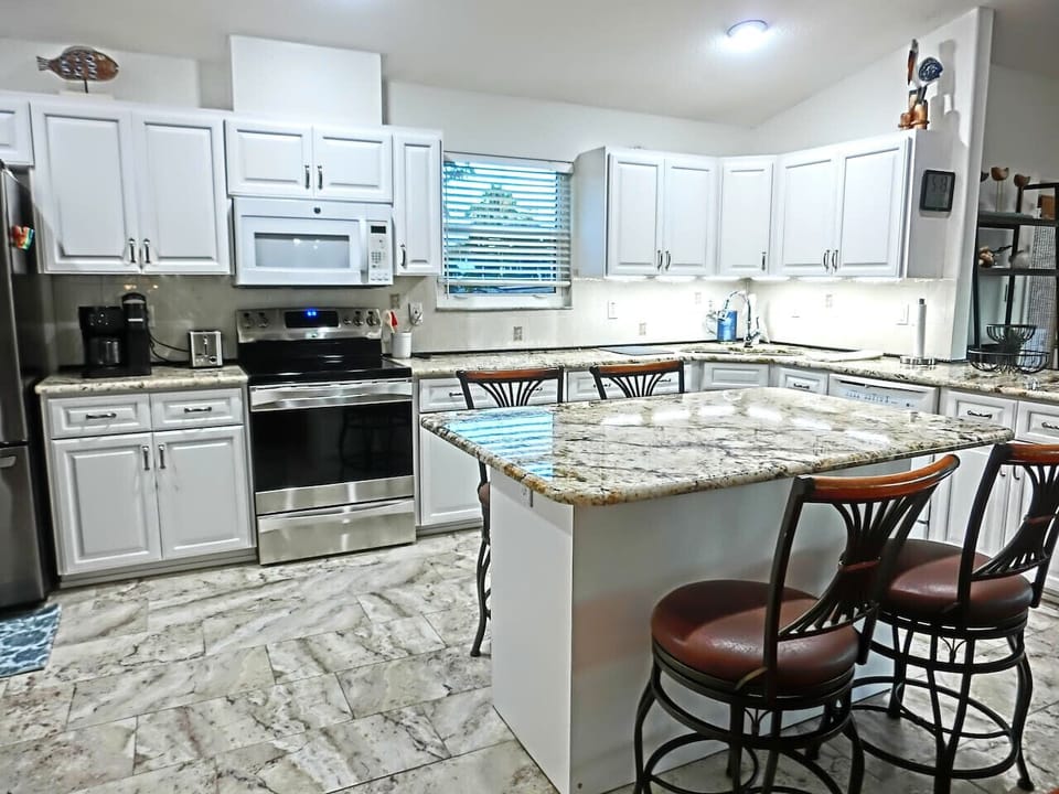 Fully equipped kitchen with everything you need for home-cooked meals.