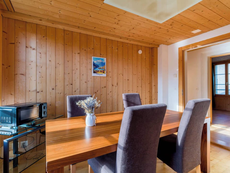 Traditional Swiss house near the lakefront
