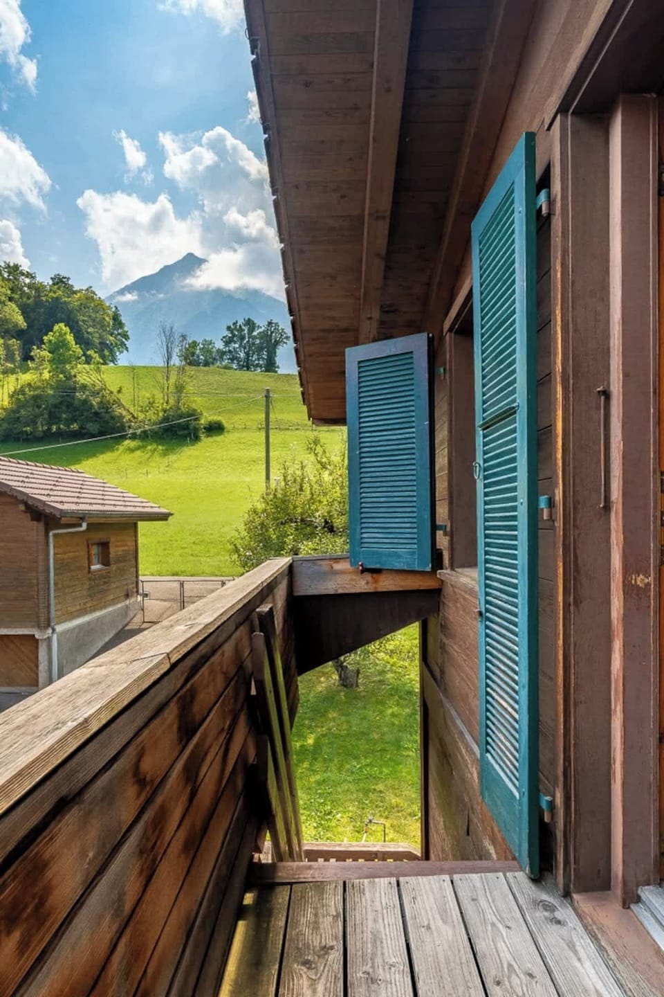 Outside view overlooking the peaceful green surroundings
