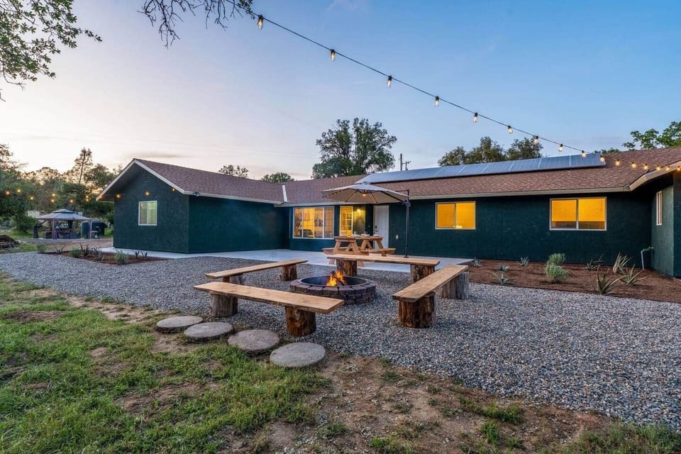 Perfect cozy retreat area to lounge around a fire pit with family & friends!