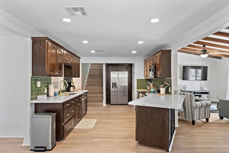 Culinary creativity blossoms in this contemporary and inviting kitchen