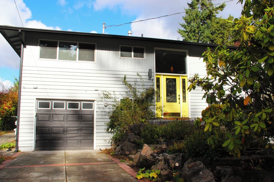 Front entrance from the street.  Walk through landscaped front yard.