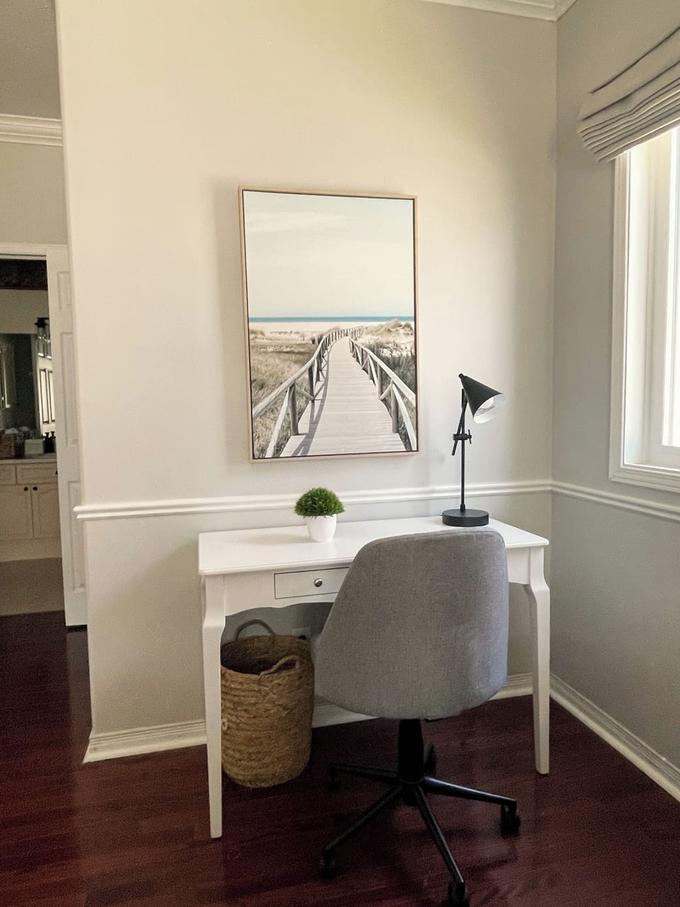 Bedroom 1 has a desk