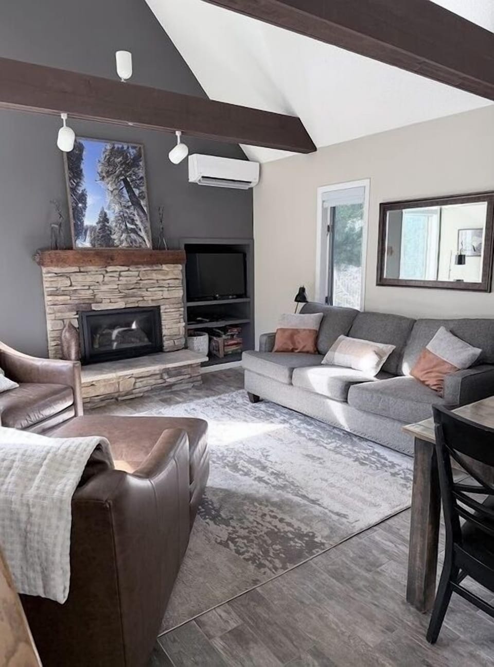 Family Room. Looking onto queen pullout sofa sleeper.
