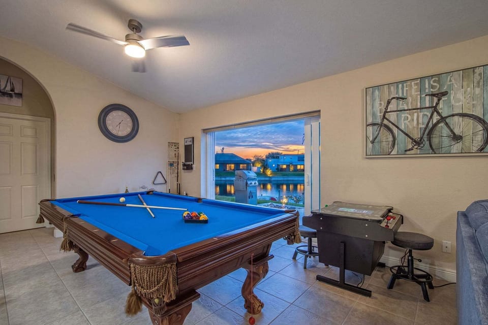 pool table and arcade game