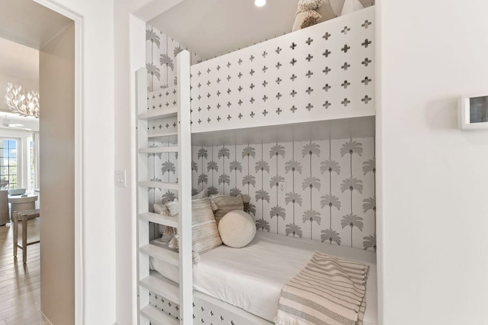 Tuck the kids into cozy built-in bunks for sweet dreams.