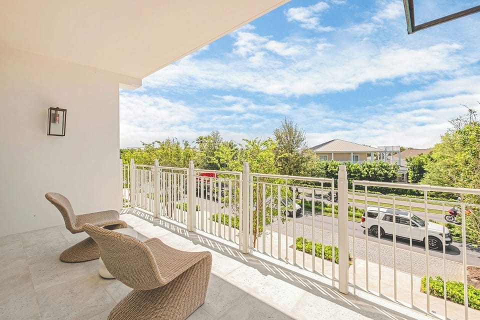 Sip morning coffee outside on the breezy, private balcony.