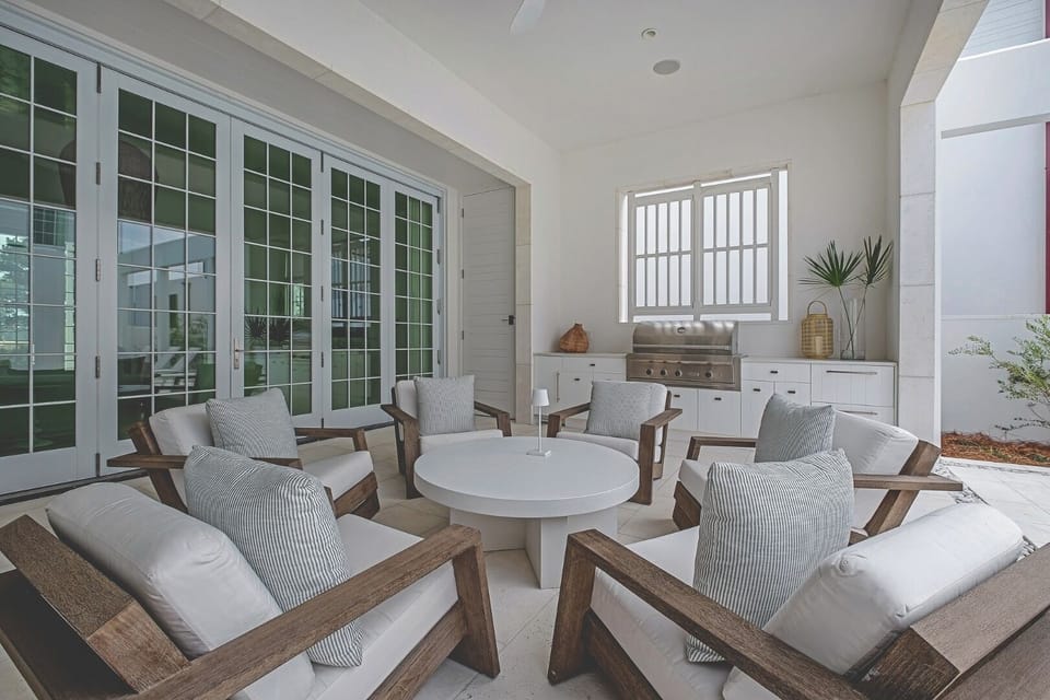 Linger outside in shaded comfort, perfect for group hangouts.