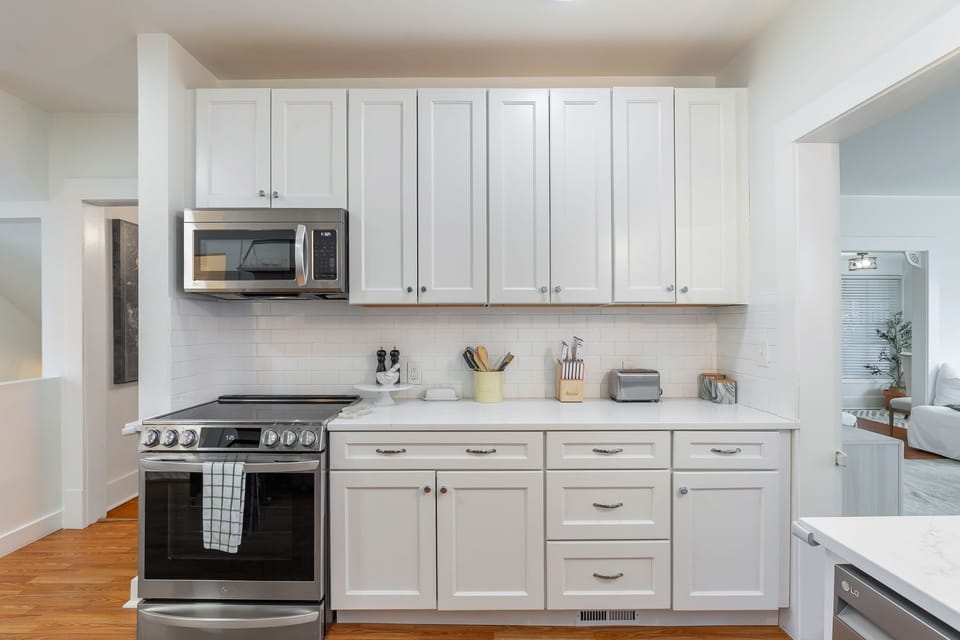 Main House: Your culinary adventure starts here. This kitchen is stocked and ready for everything from your morning coffee to a gourmet meal.