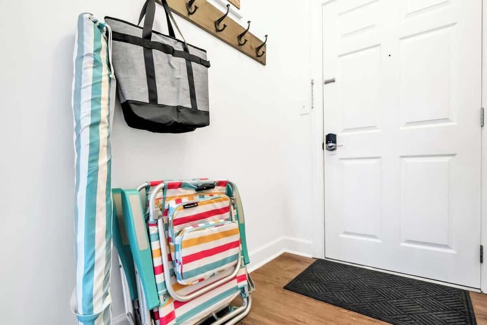 Pack light! Beach gear included.