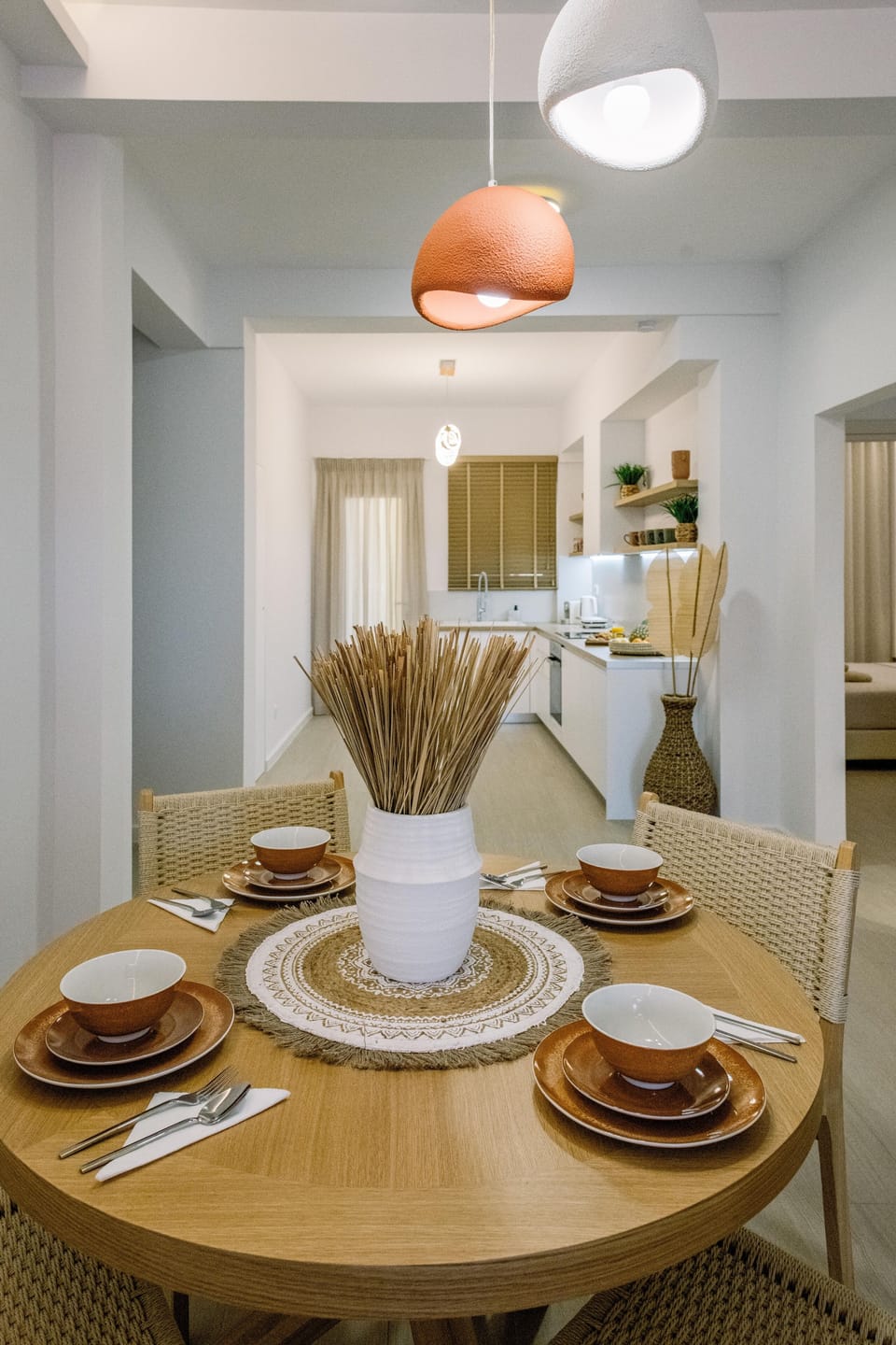 Elegant dining area seamlessly connected to the kitchen