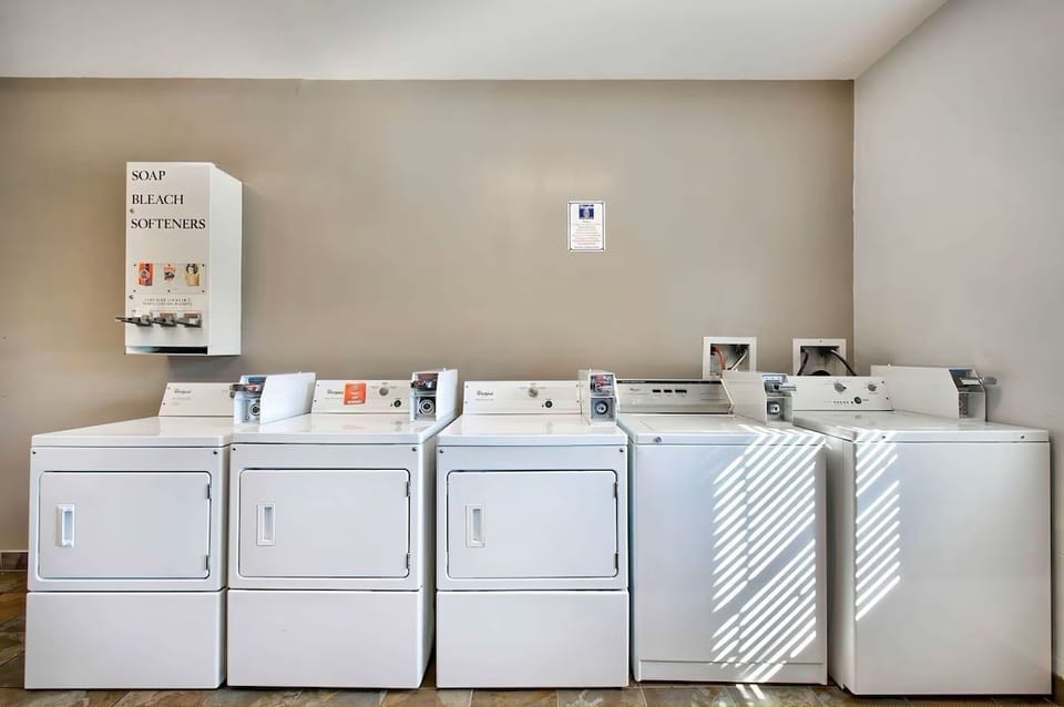 Handle longer stays comfortably with practical self-serve laundry options.