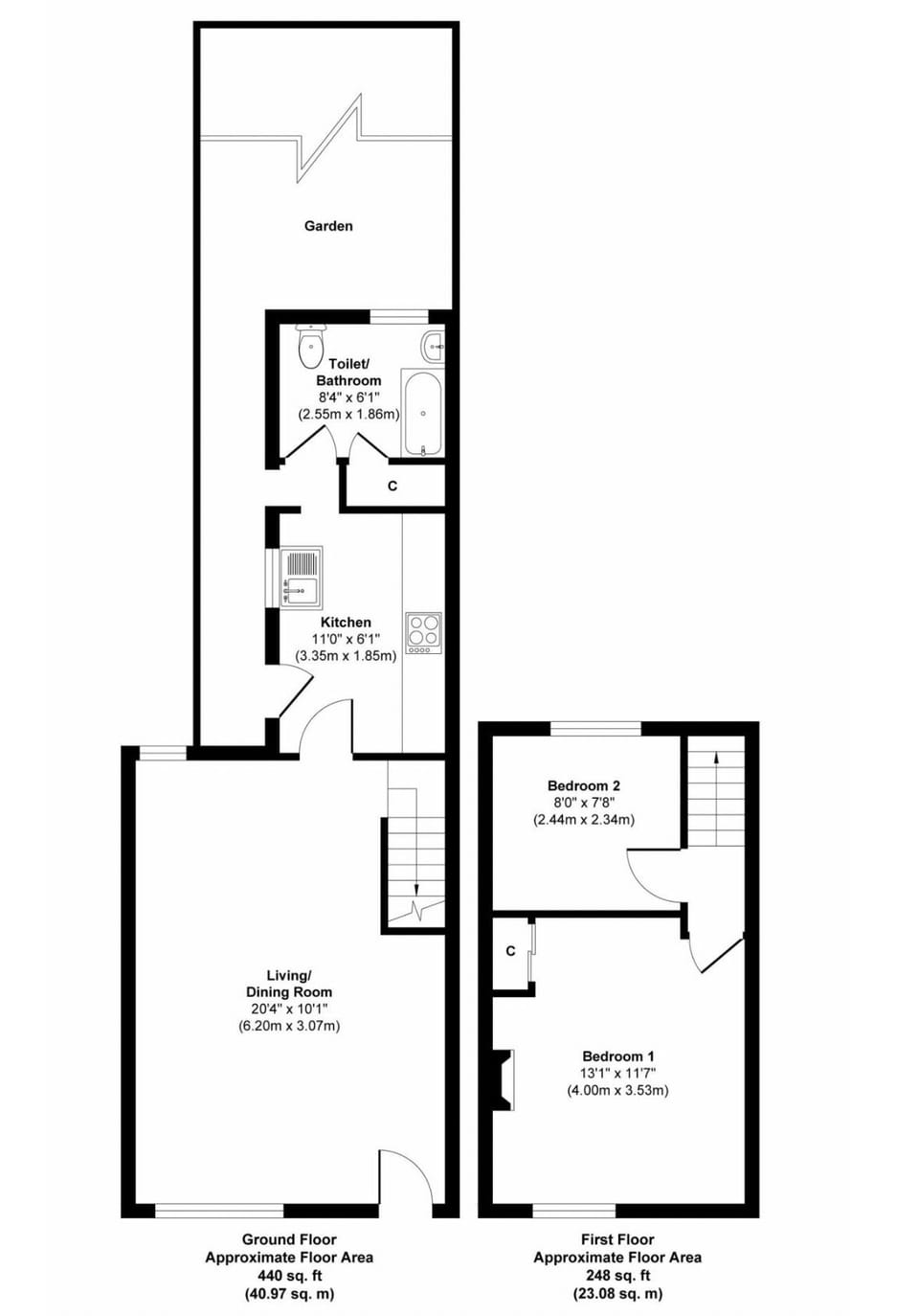 Floor plan of Fireman's Cottage