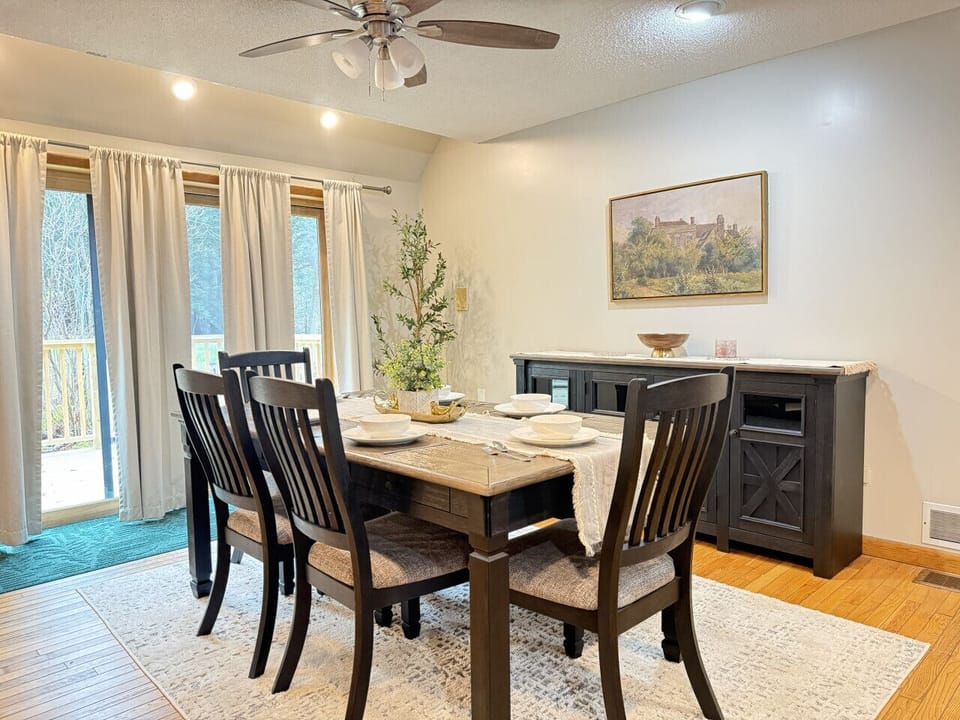 Dining space for meals and gatherings.