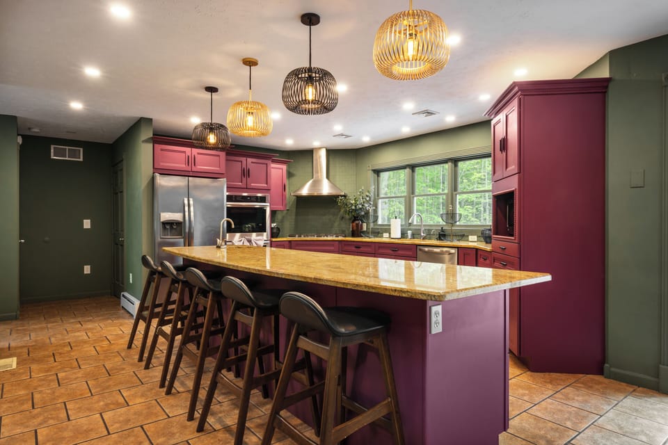 Dual ovens and a gourmet chef's gas burner stove give you flexibility when preparing meals