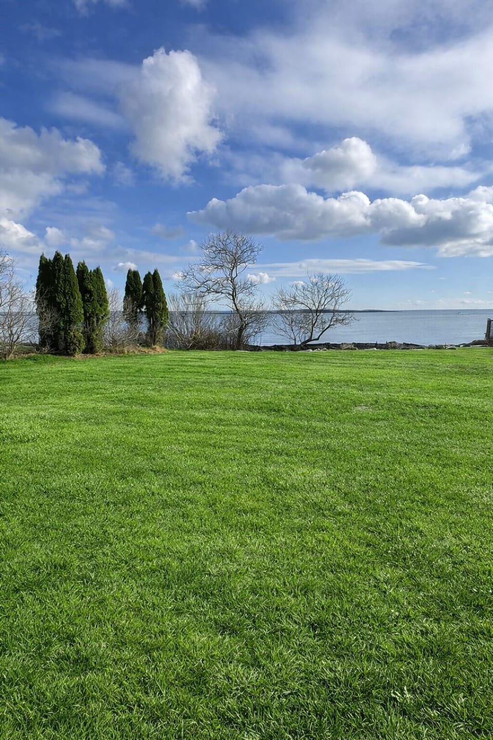 A right of way to the private beach on Casco Bay.