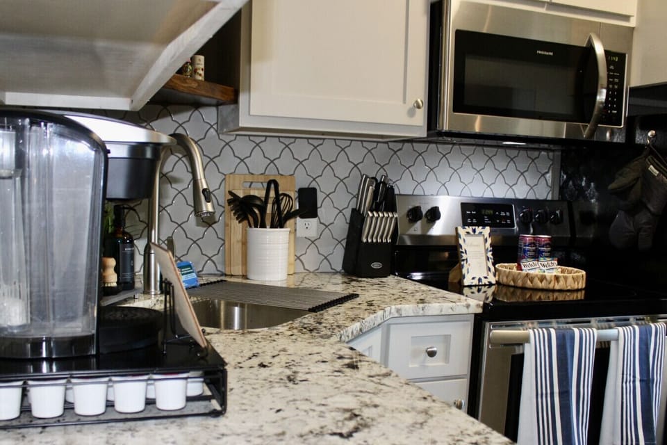 Dine in or heat up local leftovers; our kitchenette is ready for your culinary adventures.