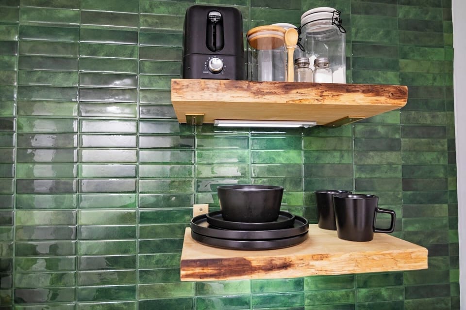 A small, cozy coffee corner perfect for your morning brew.