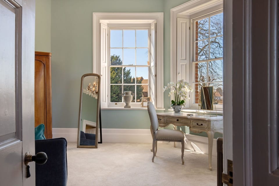 A bedroom at Darcy Hall, Essex