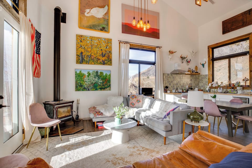 Living Room | Wood-Burning Stove | Board Games & Books