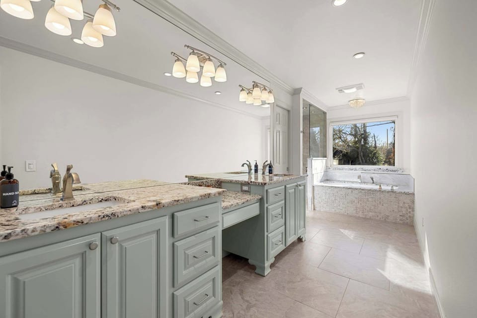 The primary bathroom.