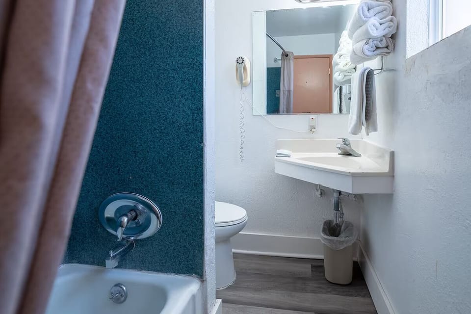 Start your morning easily with clean vanity and fresh towels.