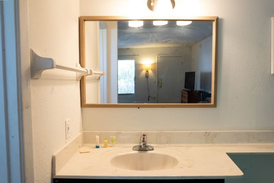 Get ready with extra counter space for your daily routine.