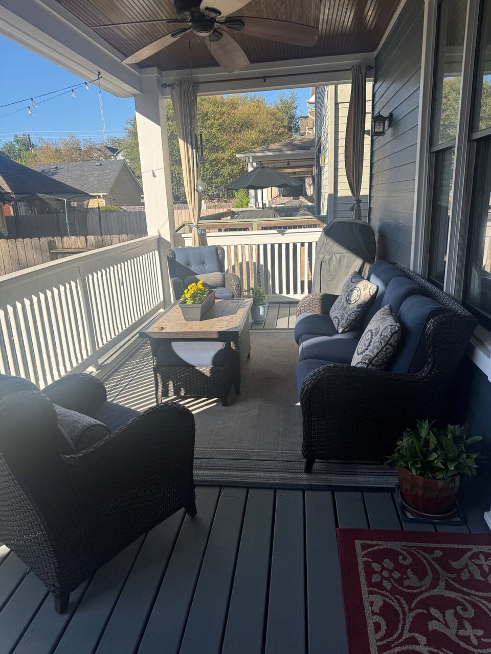 Back porch with grill