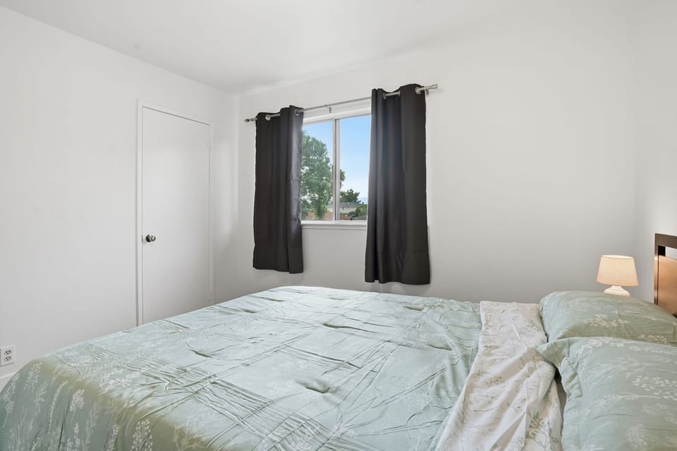 Indoors, Lamp, Furniture, Bed, Bedroom