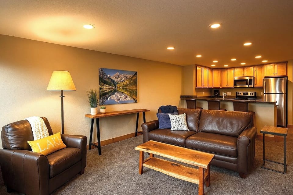 Living room and Kitchen.