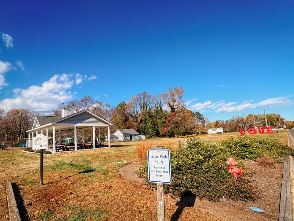 Urbanna's Tabor Park, includes playground, covered pavillion, Marshall's pool. 